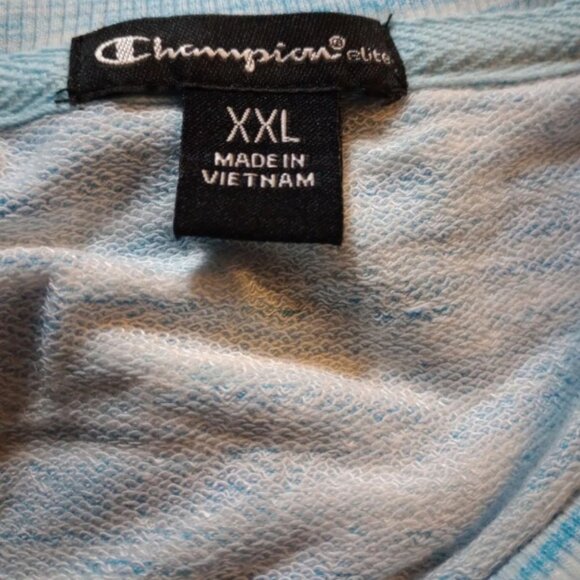 NWT Champion Women’s XXL Long Sleeve Pullover Tee Marbled Blue Workout Top - Picture 6 of 11